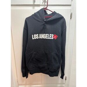 Jordan Mens Hoodie Logo Fleece Pullover Black Small